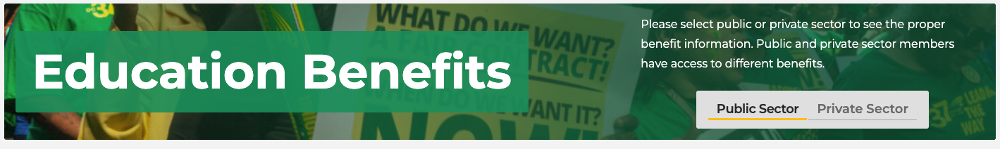 Banner (Benefits with Public / Private toggle)