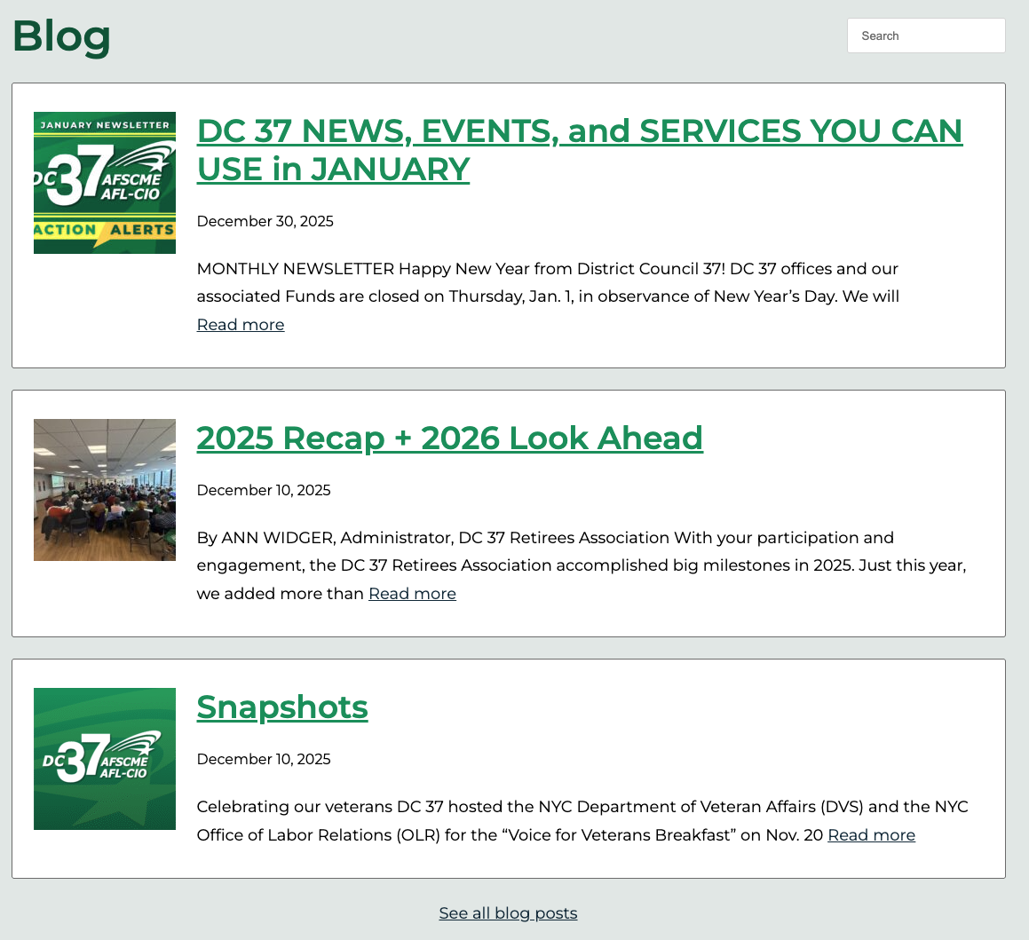 Media Center - Blog Section